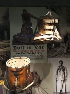 Ortéza trupu vystavená vo Vojenskom múzeu vo Viedni